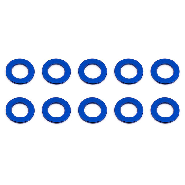 Associated Ballstud Washers 5.5 X 0.5mm Blue Aluminium X10