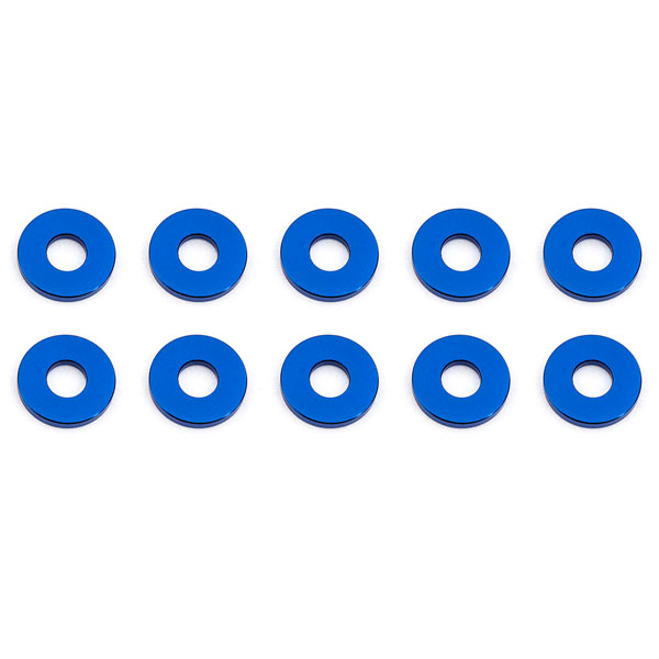 Associated Bulkhead Washers 7.8 X 1.0mm Blue Aluminium (10)