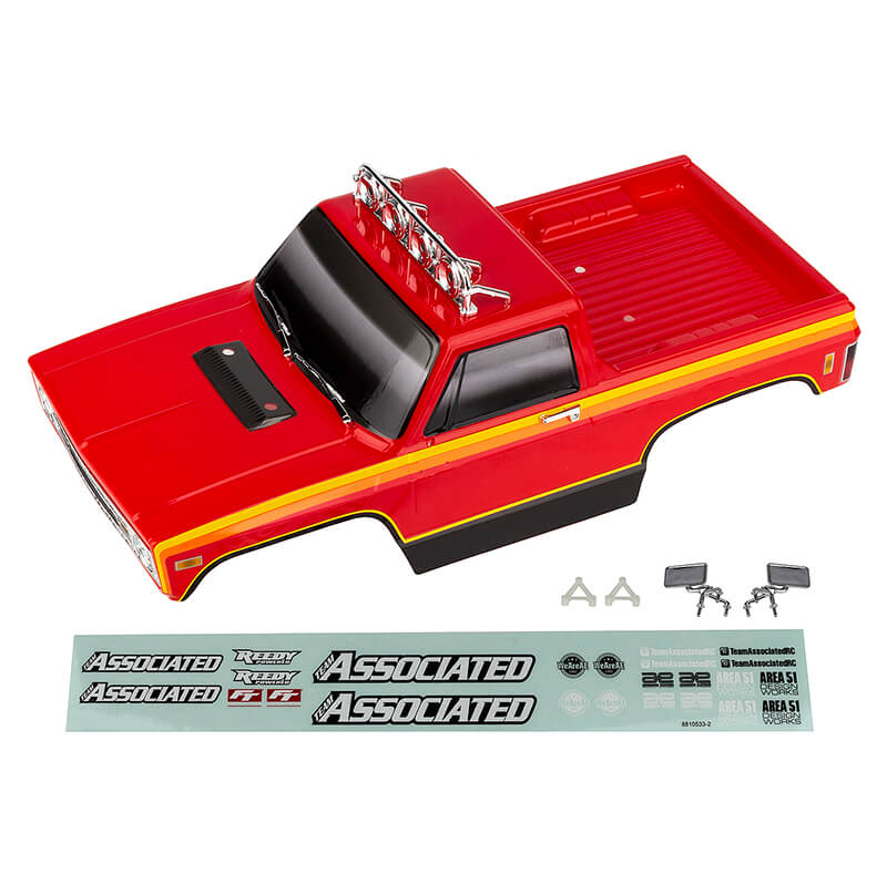 Team Associated Mt12 Red Rtr Bodyshell Set Painted