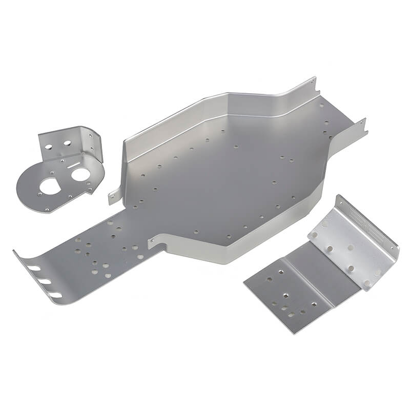 Team Associated Rc10cc Chassis /nose Plate/motor Mount Silver