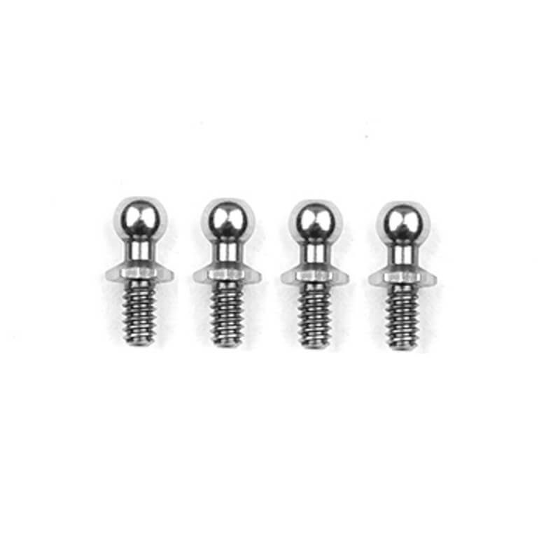 Team Associated Rc10 Ballstuds 3.9mm Short Neck, Silver