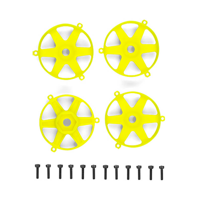 Team Associated Dc10 Ft Adj. Wheel Face Plate, Flo. Yellow(4)