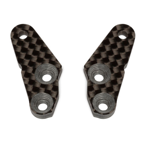 Associated Rc8b3 Ft Steering Block Arms + 2 Degrees - Graphite (pr)