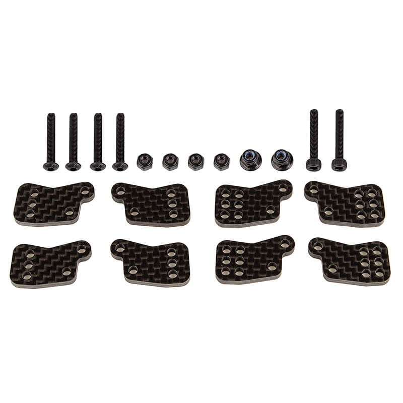 Team Associated Rc8b4.1/e Ft Rear Hub Tower Set, Carbon