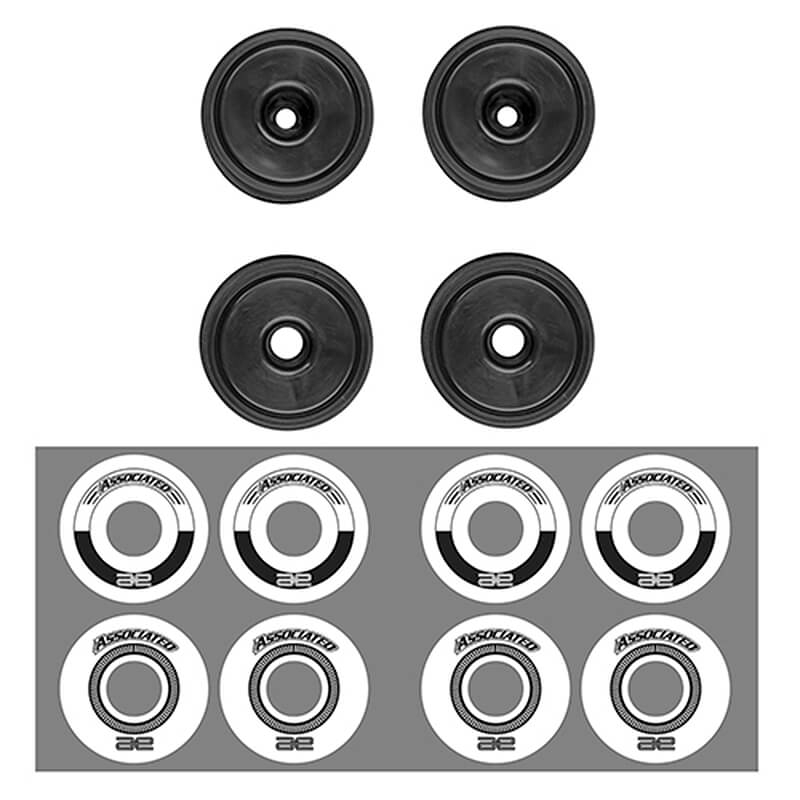 Team Associated Rc10f6 Classic Wheel Set, Black