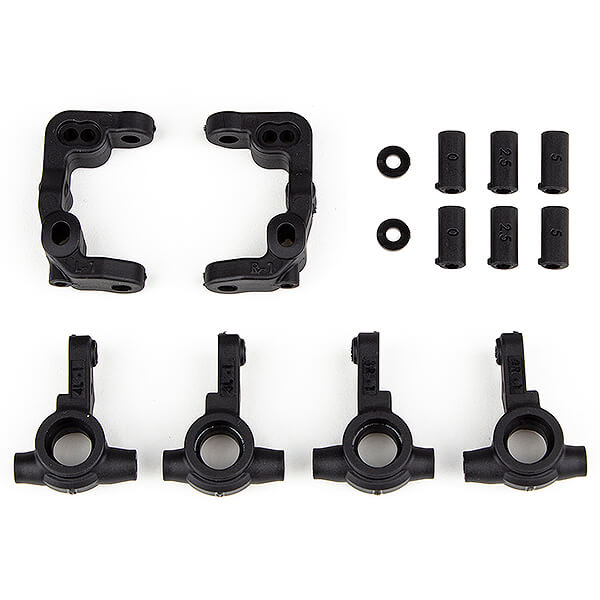 Team Associated Rc10b6.4 -1mm Scrub Caster And Steering Blocks