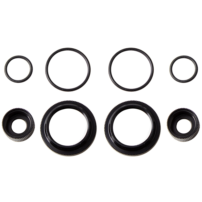 Associated 12mm Shock Collar & Seal Retainer Set - Black