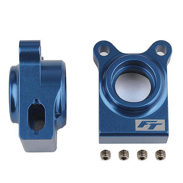 Team Associated Ft B74.1 Rear Hubs Blue Aluminium