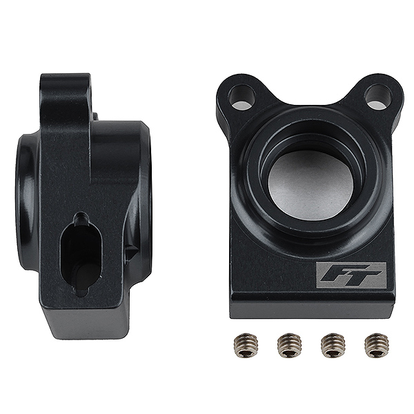 Team Associated Ft B74.1 Rear Hubs Black Aluminium