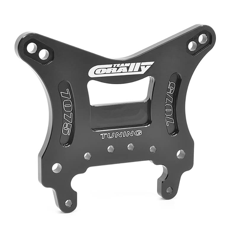 Corally Shock Tower Asuga Xlr Front Swiss Made 7075 T6 5mm Hard Anodised Black