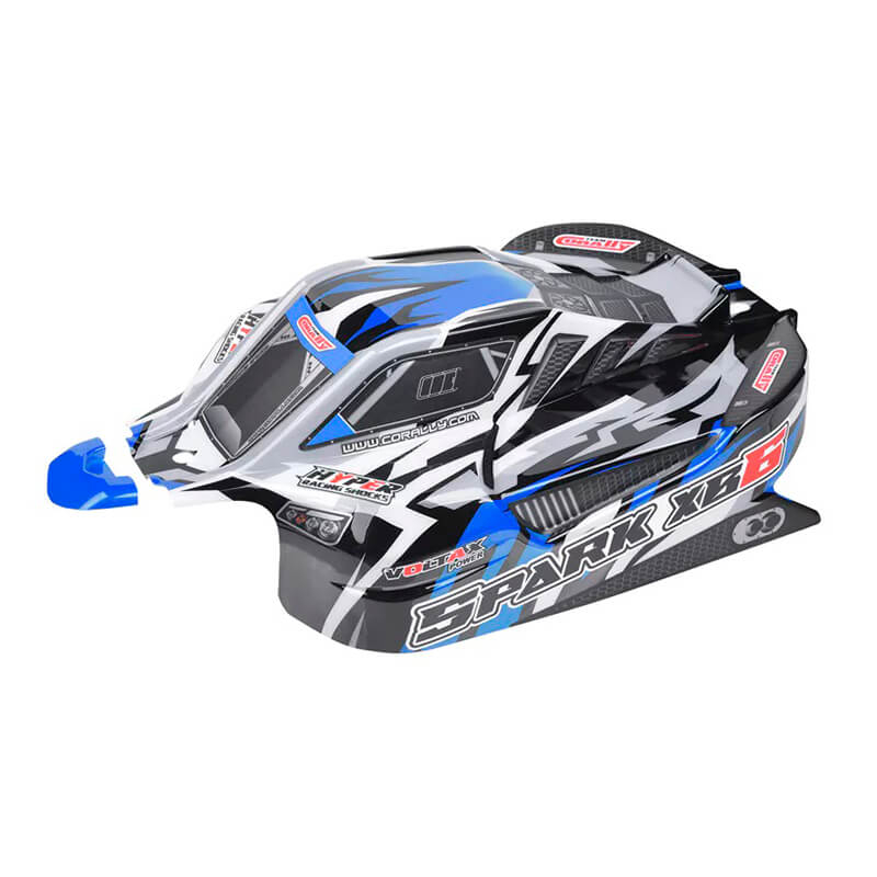 Team Corally Polycarbonate Body Spark Xb6 Blue Cut Decal Sheet