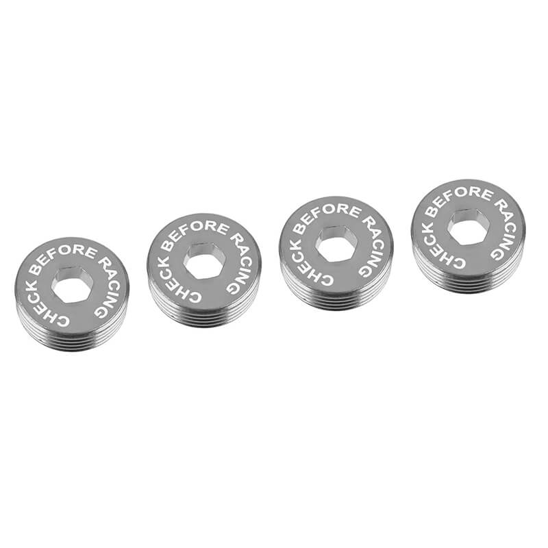 Corally Pivot Ball Adjusting Nut Aluminium Titanium 4 Pcs