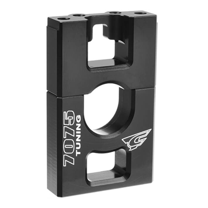 Corally Center Diff Bulkhead Swiss Made 7075 T6 Black (2pc Set)