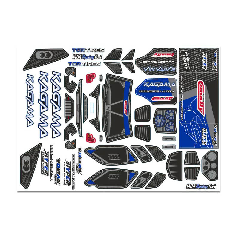 Team Corally Body Decal Sheet Kagama Blue 1pc