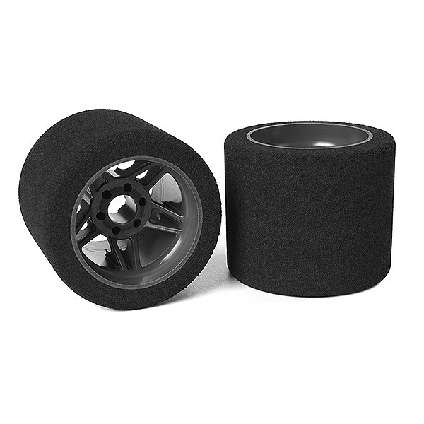 Corally Attack Foam Tyres 1/8 Ssx8 35 Shore Rear 72mm Carbon Flex Rims 2pcs