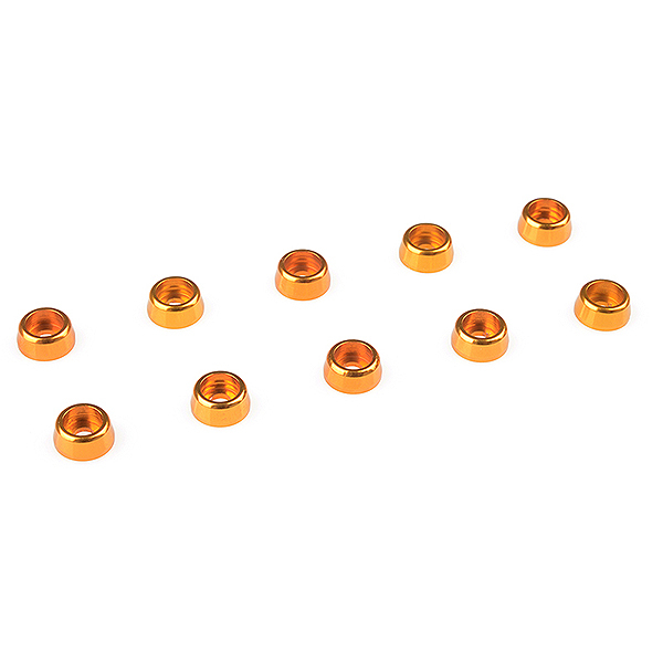 Corally Aluminium Washer For M2 Socket Head Screws Od=6mm Gold 10pcs