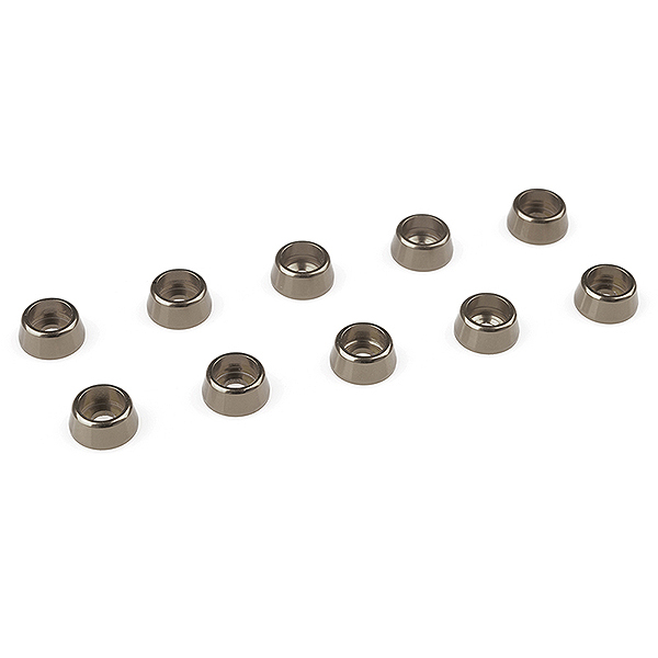 Corally Aluminium Washer For M2.5 Socket Head Screws Od=7mm Gun Metal 10pcs
