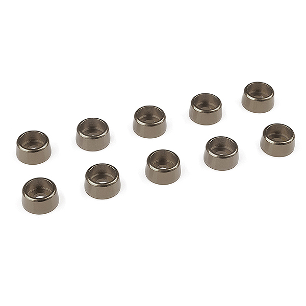 Corally Aluminium Washer For M3 Socket Head Screws Od=8mm Gun Metal 10pcs