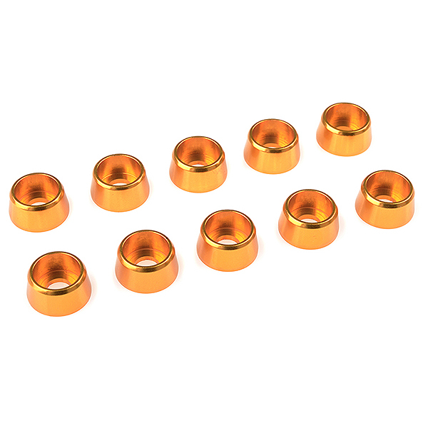 Corally Aluminium Washer For M4 Socket Head Screws Od=10mm Gold 10pcs