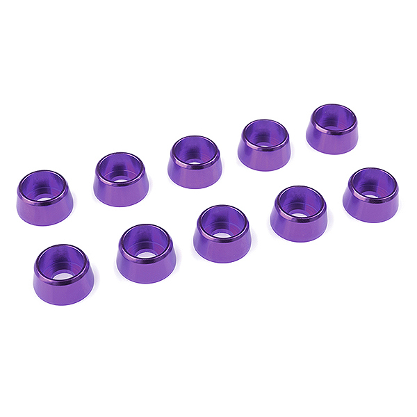 Corally Aluminium Washer For M4 Socket Head Screws Od=10mm Purple 10pcs