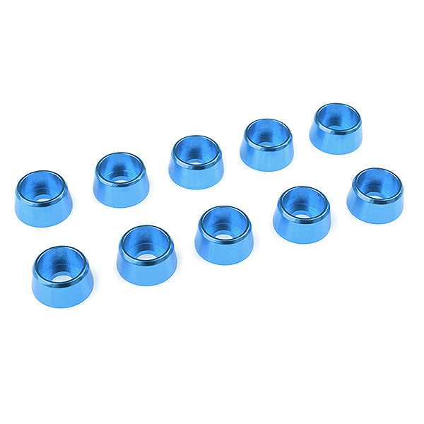Corally Aluminium Washer For M4 Socket Head Screws Od=10mm Blue 10pcs