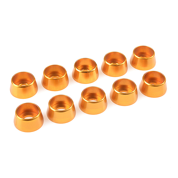 Corally Aluminium Washer For M5 Socket Head Screws Od=12mm Gold 10pcs
