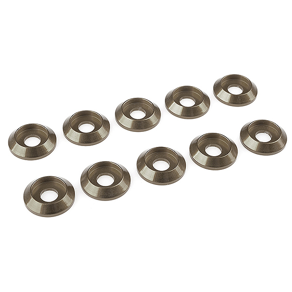 Corally Aluminium Washer For M4 Button Head Screws Od=12mm Gun Metal 10pcs