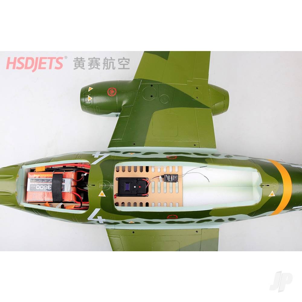 ME-262 Twin 90mm EDF Foam Jet, Green Camo (PNP 12S)-23