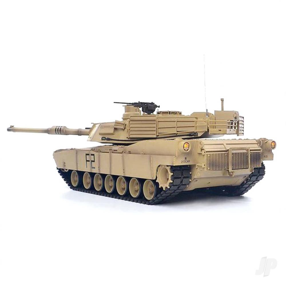 Henglong 1:16 U.S. M1A2 Abrams with Infrared Battle System (2.4GHz + Shooter + Smoke + Sound + Metal Gearbox)-2