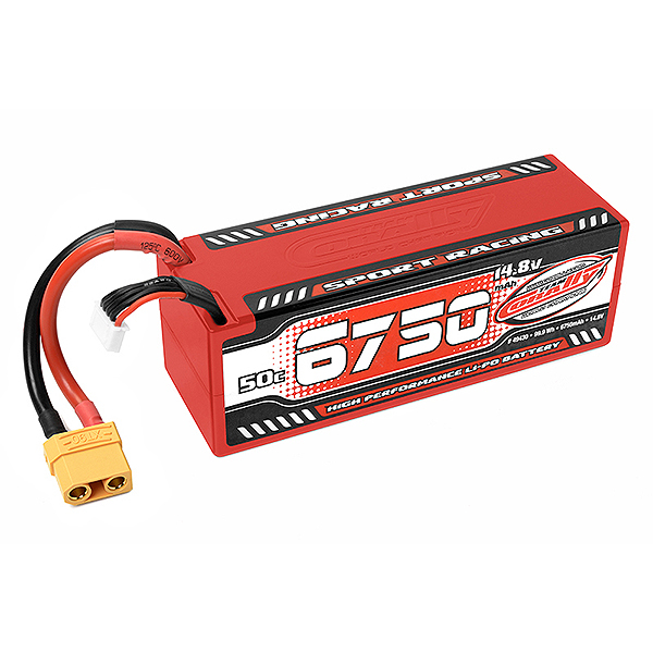 corally-sport-racing-50c-lipo-battery-6750mah-148v-stick-4s-hardwire-xt90