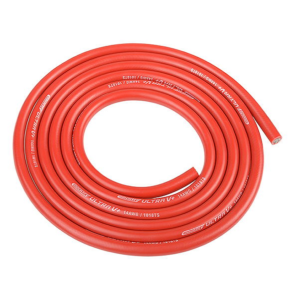 Corally Ultra V+ Silicone Wire Super Flexible Red 14awg 1018/0.05 Strands Od3.5mm 1m