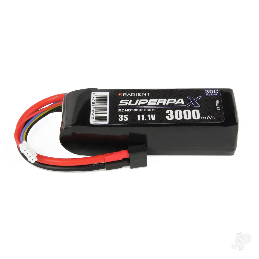 Radient LiPo 3S 3000mAh 11.1V 30C Deans (HCT)