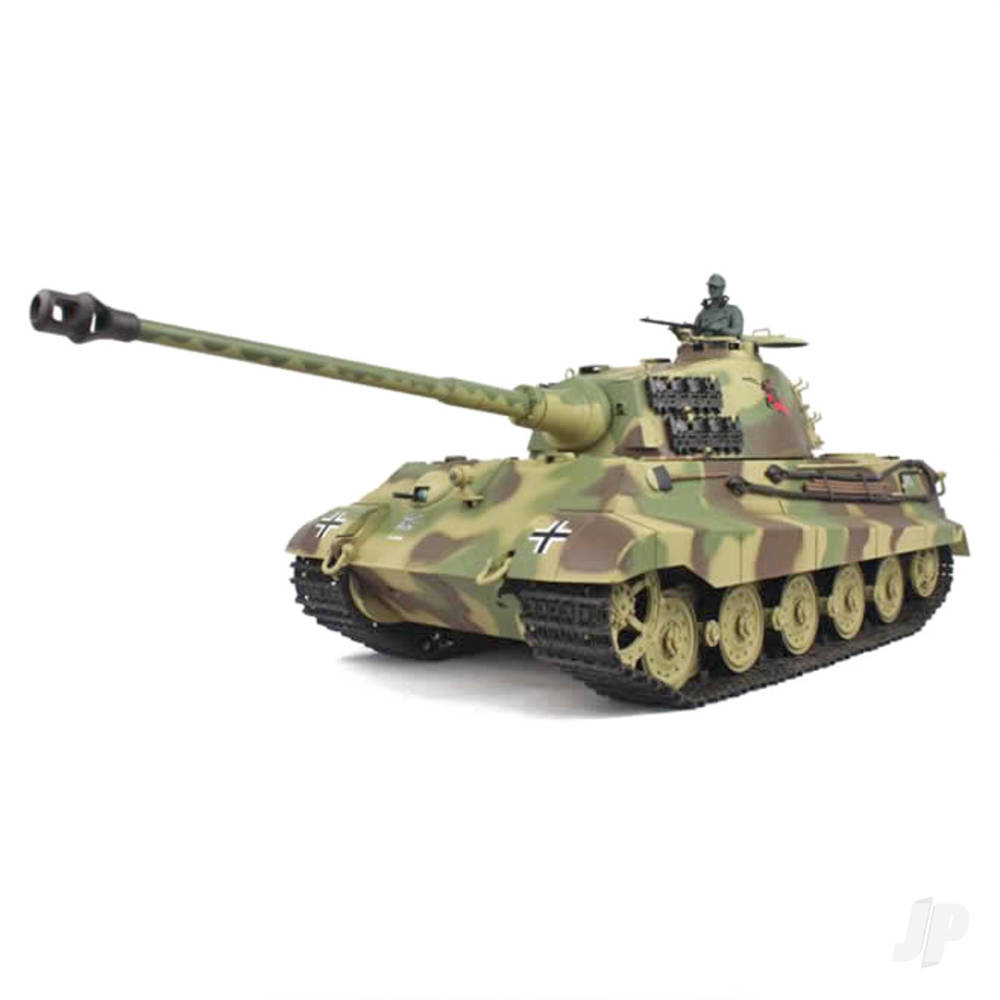 Henglong 1:16 German King Tiger Henschel with Infrared Battle System (2.4GHz + Shooter + Smoke + Sound + Metal Gearbox)-2