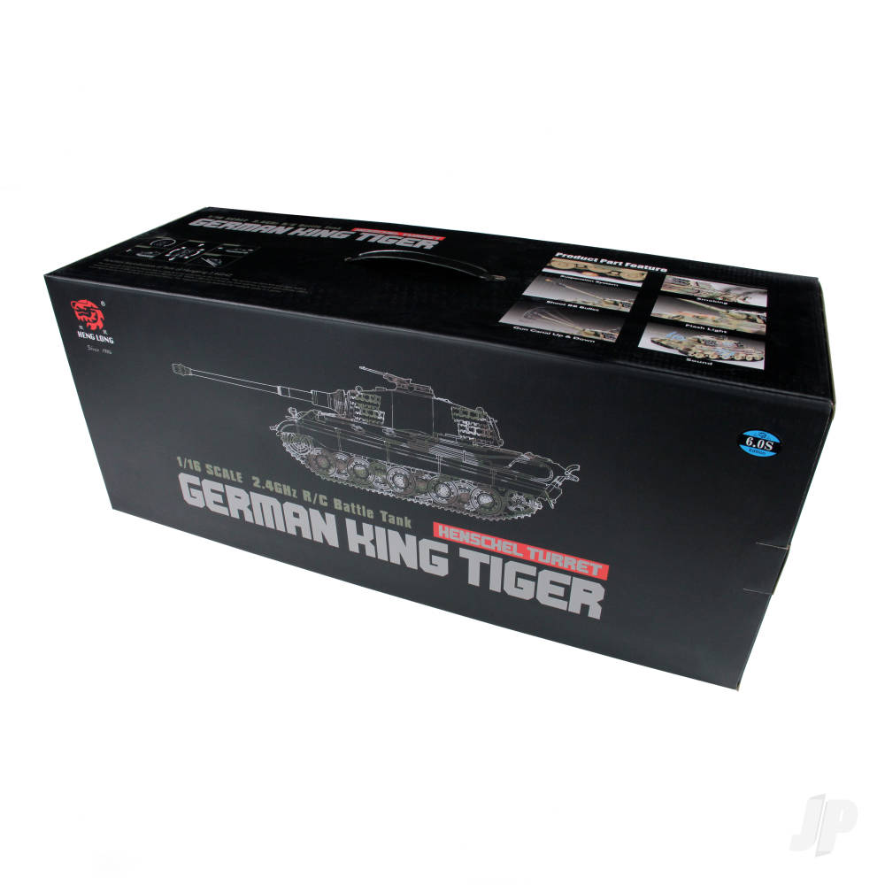 1:16 German King Tiger Henschel with Infrared Battle System (2.4GHz + Shooter + Smoke + Sound)-4