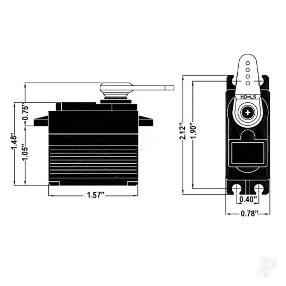 Hitec HSB-9380TH Standard Digital Brushless Servo 68g 34kg/0.14s 6.0V - 7.4V-8