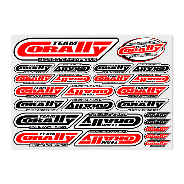 Corally Sponsor Sticker Sheet Corally Precut 210x148mm 1 Pc