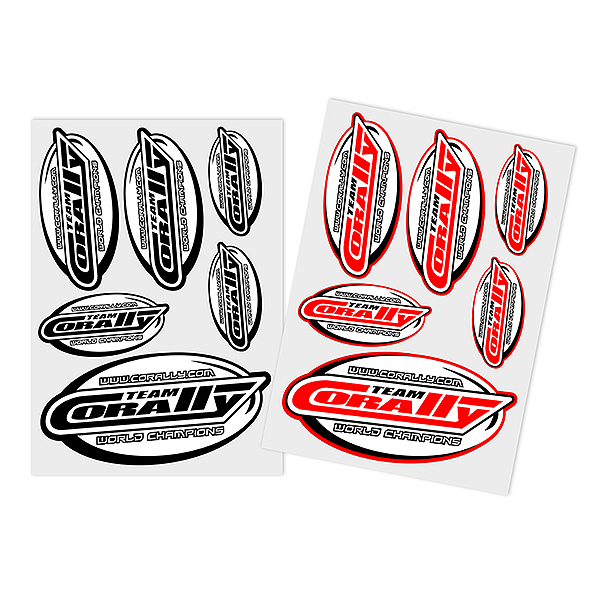 Corally Sponsor Sticker Sheet Corally Precut 105x148mm 2 Pcs