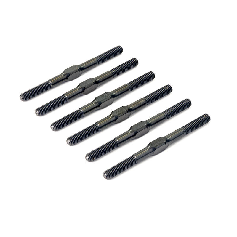Centro Rc10b7 Titanium Turnbuckle Set (6pc) - Black
