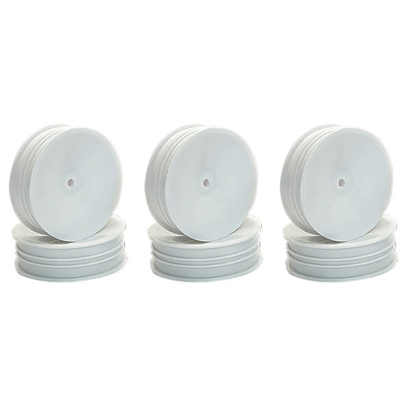 Centro 1/10 Dished Buggy Front 2wd Slim Wheel White - 3 Pairs