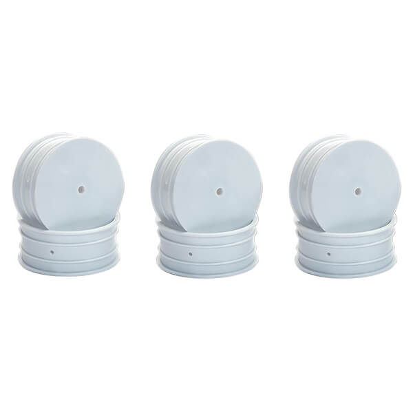 Centro 1/10 Dished Buggy Front 4wd Wheel White - 3 Pairs