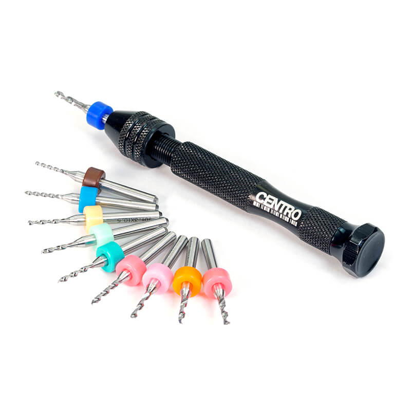 Centro Precision Shock Piston Hand Drill Bit Set - 1.1-2.0mm