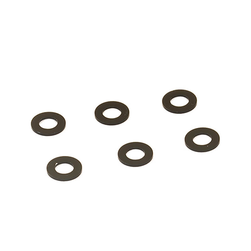 Centro Black M3 Flat Washer 5.75mm X 0.5mm (6)