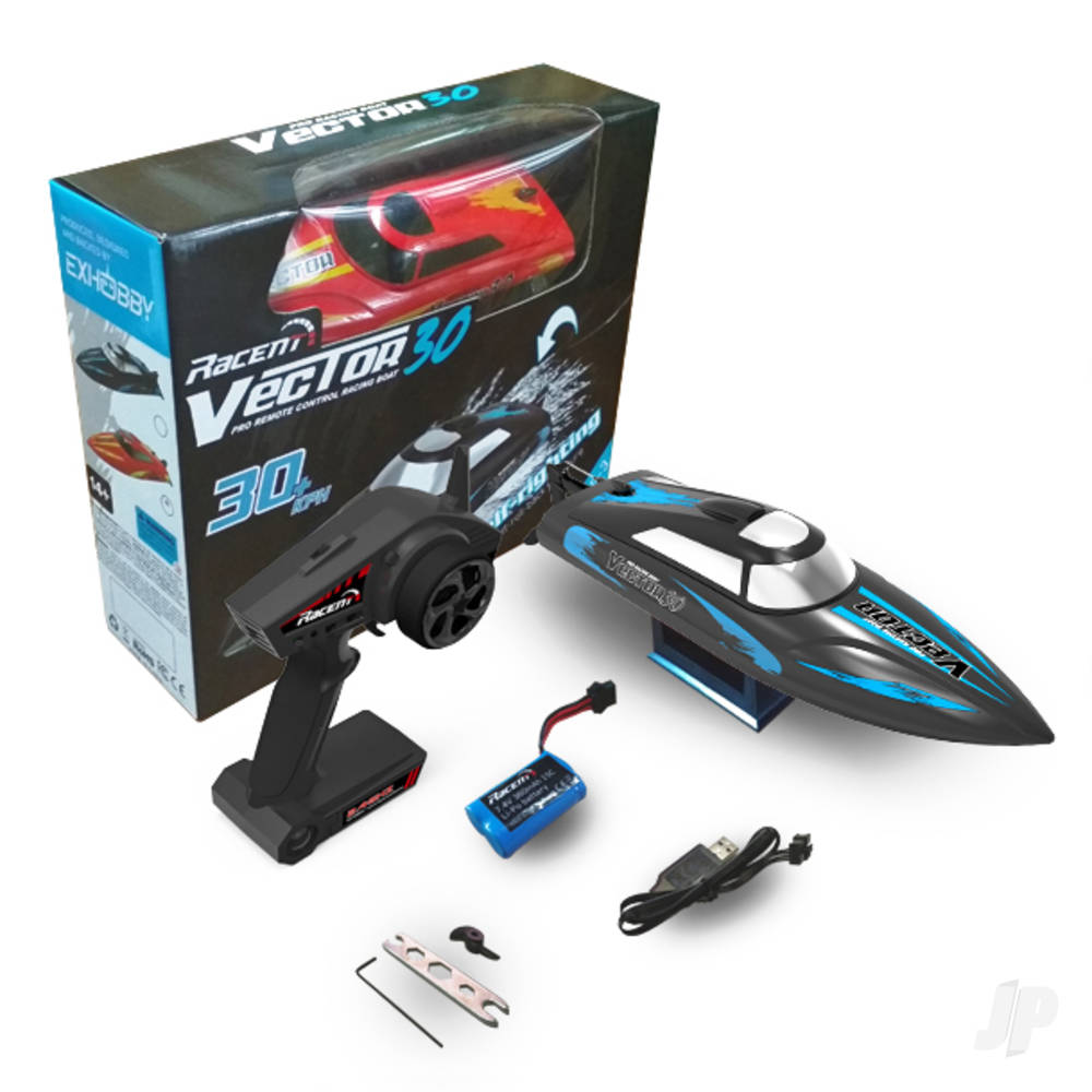 Volantex Vector 30 Brushed RTR Racing Boat (black)-5