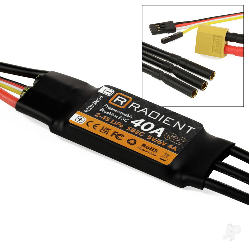 Radient 40A G2 ESC / SBEC (2-4 Cell)