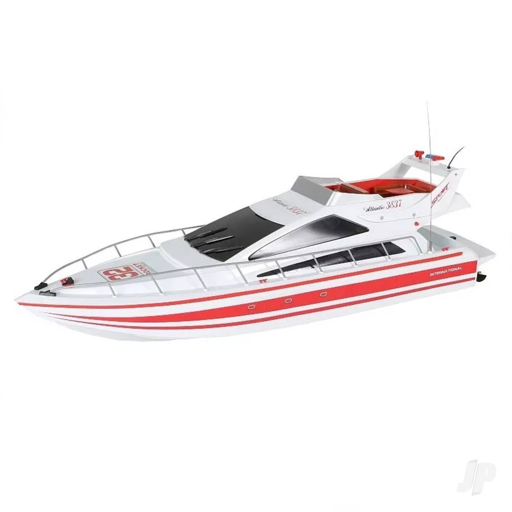Atlantic Yacht (Luxury Powerboat) RTR, Red (700mm)-1