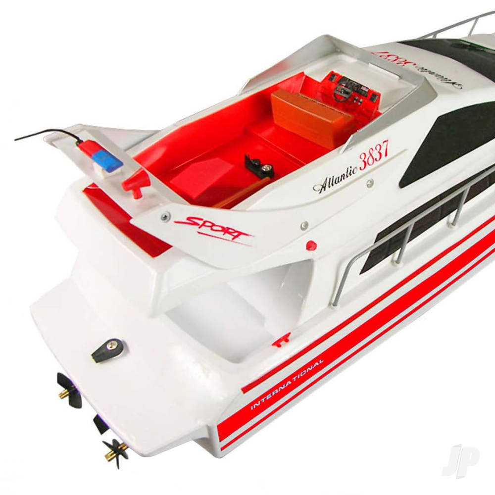Atlantic Yacht (Luxury Powerboat) RTR, Red (700mm)-2