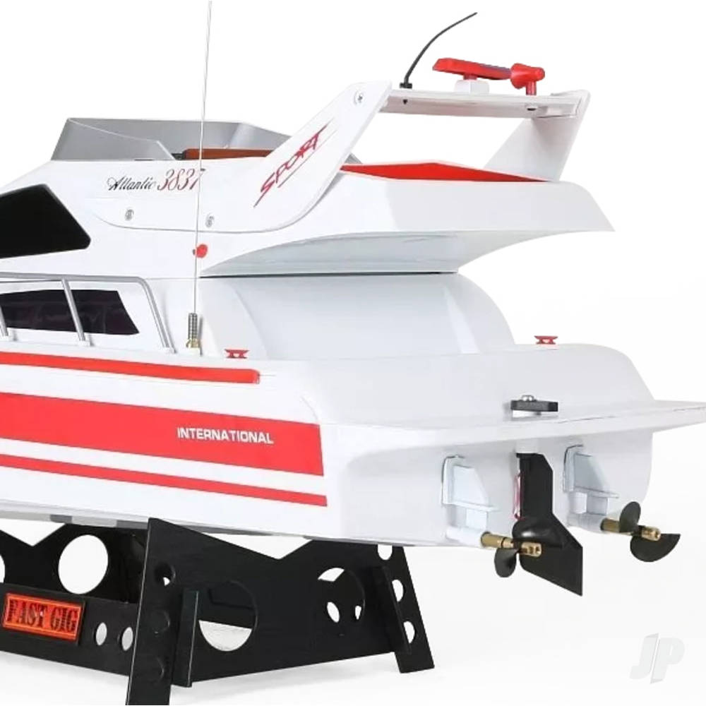 Atlantic Yacht (Luxury Powerboat) RTR, Red (700mm)-4