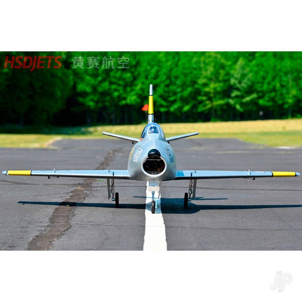 F-86 120mm EDF Foam Jet, Yellow Ribbon (PNP 12S)-4