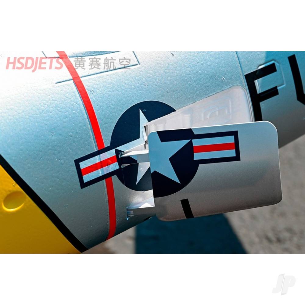 F-86 120mm EDF Foam Jet, Yellow Ribbon (PNP 12S)-13