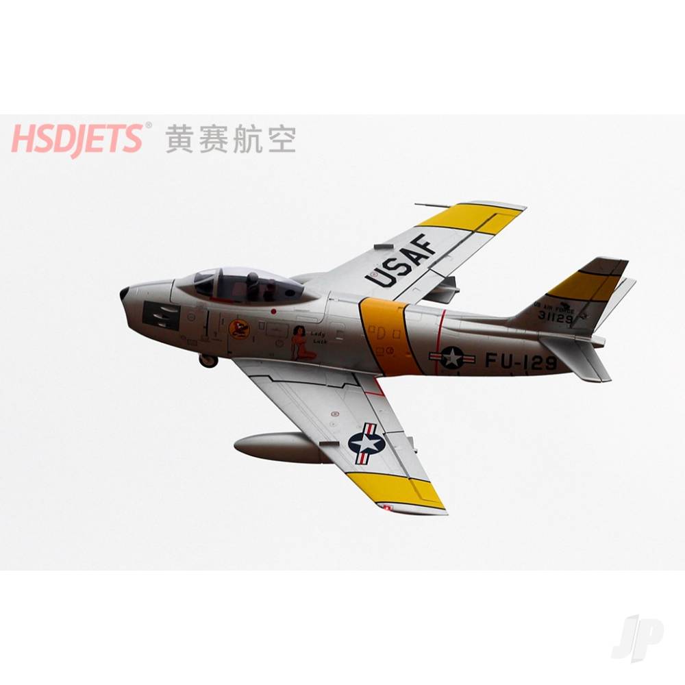 F-86 120mm EDF Foam Jet, Yellow Ribbon (PNP 12S)-17